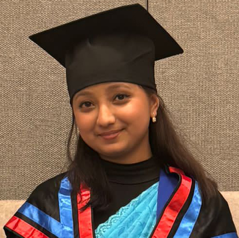 Successful student from Broadway Infosys Ms. Sweta Dahal