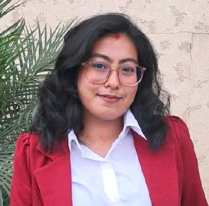 Successful student from Broadway Infosys Ms. Ashira Maharjan